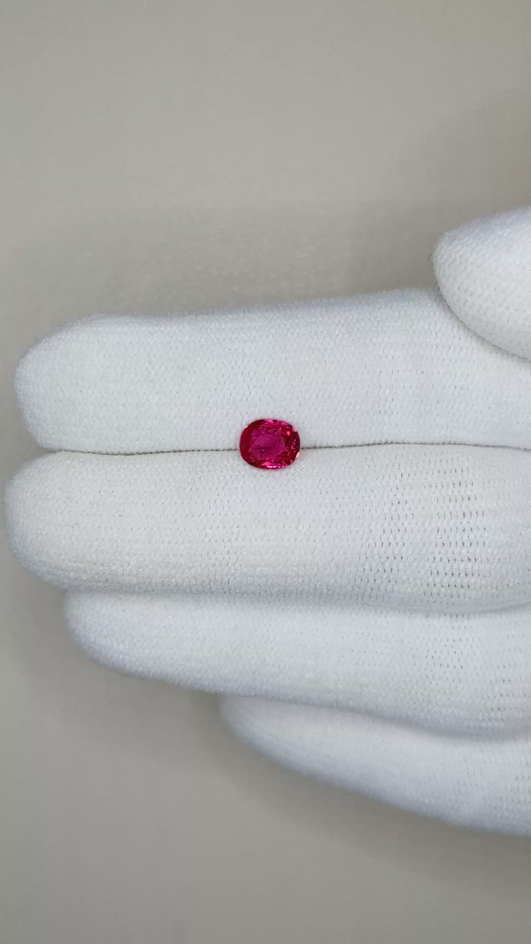 0.72 Ct. Ruby from Mozambique Size Video
