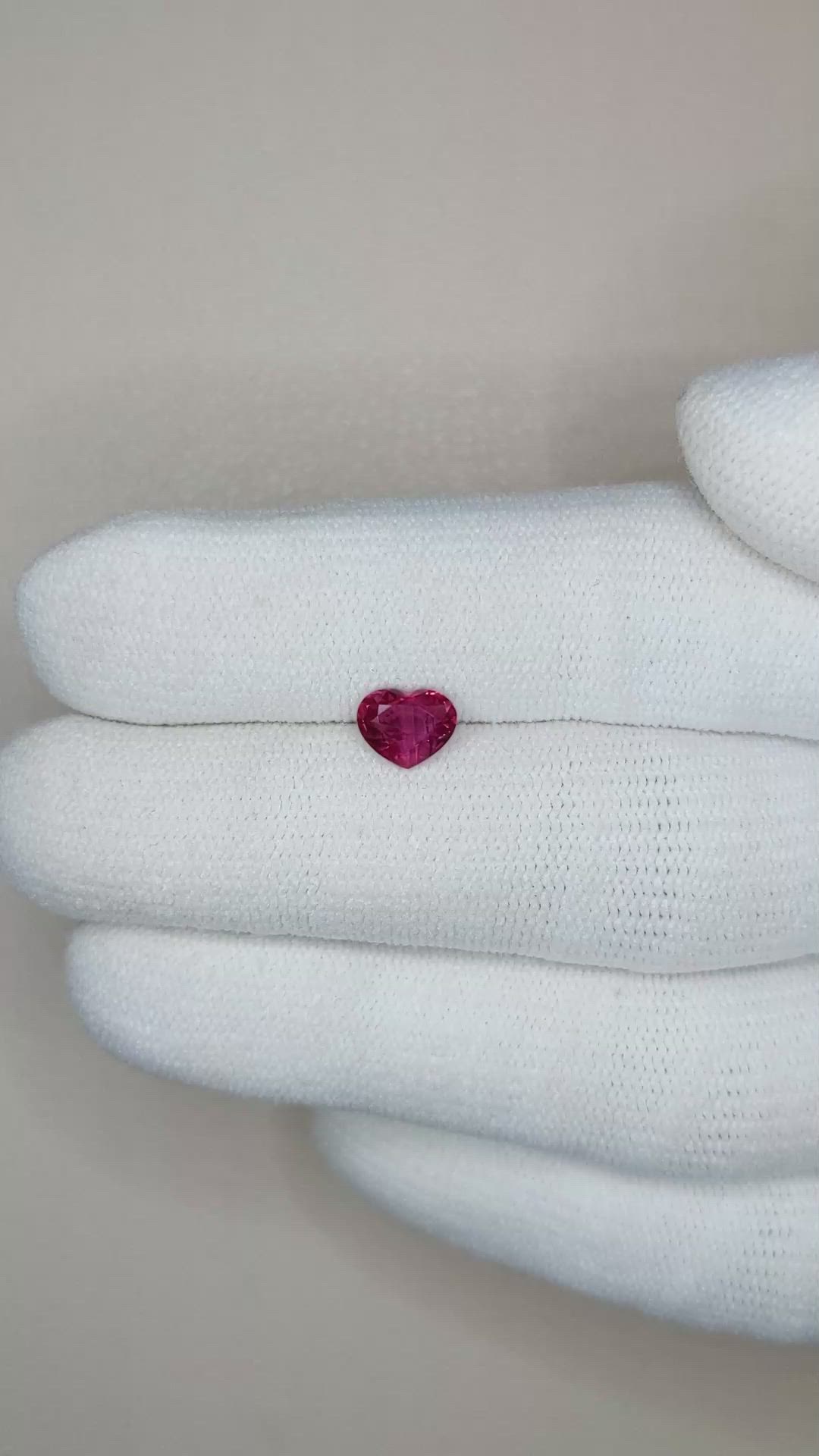 0.85 Ct. Ruby from Mozambique Size Video