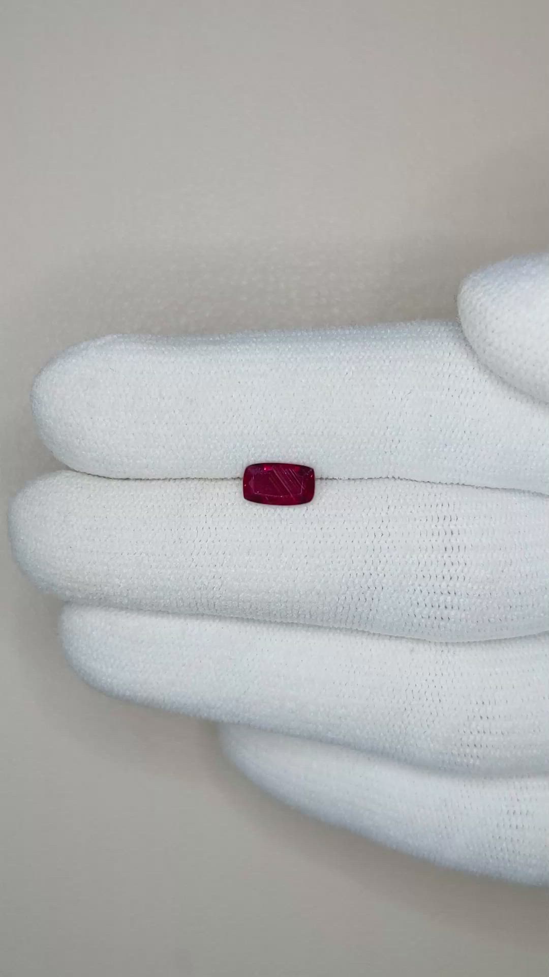 0.81 Ct. Ruby from Mozambique Size Video