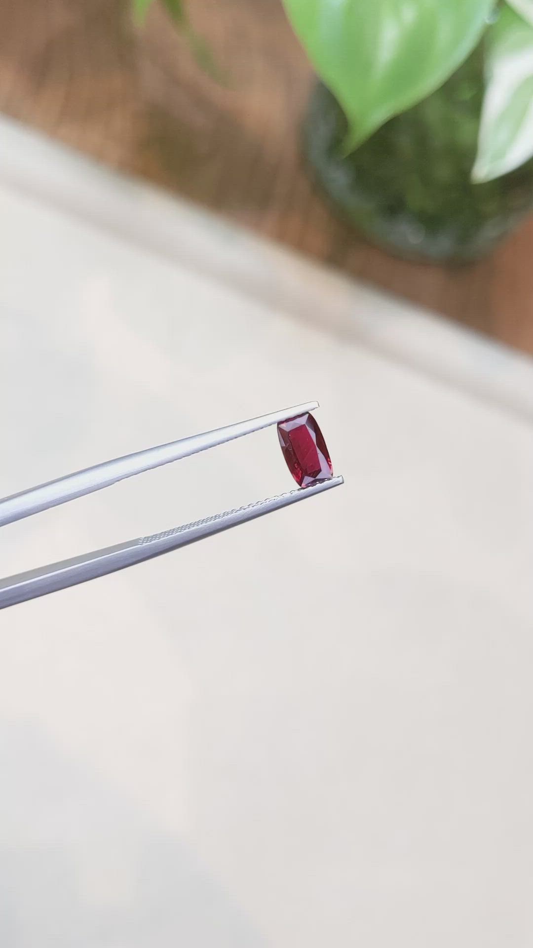 0.81 Ct. Ruby from Mozambique Size Video