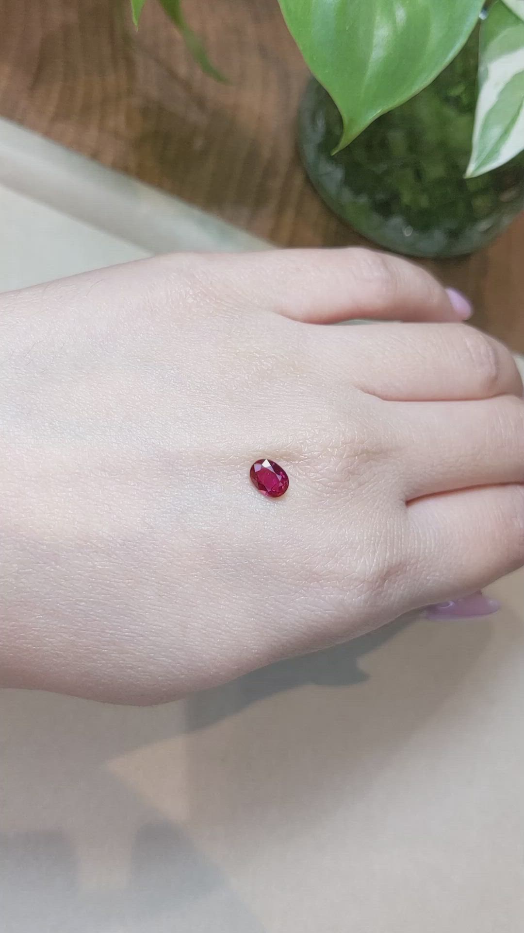 0.89 Ct. Ruby from Mozambique Size Video