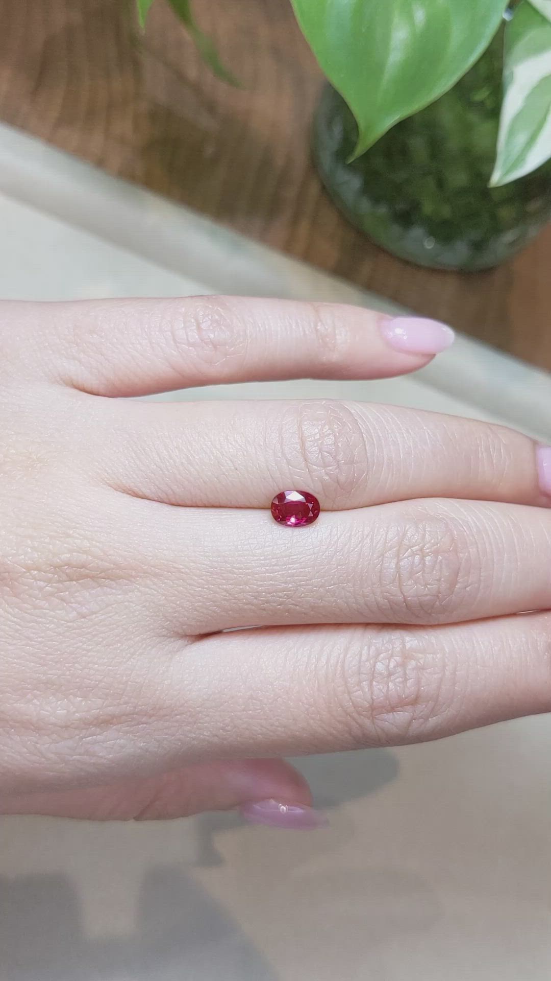 0.89 Ct. Ruby from Mozambique Size Video