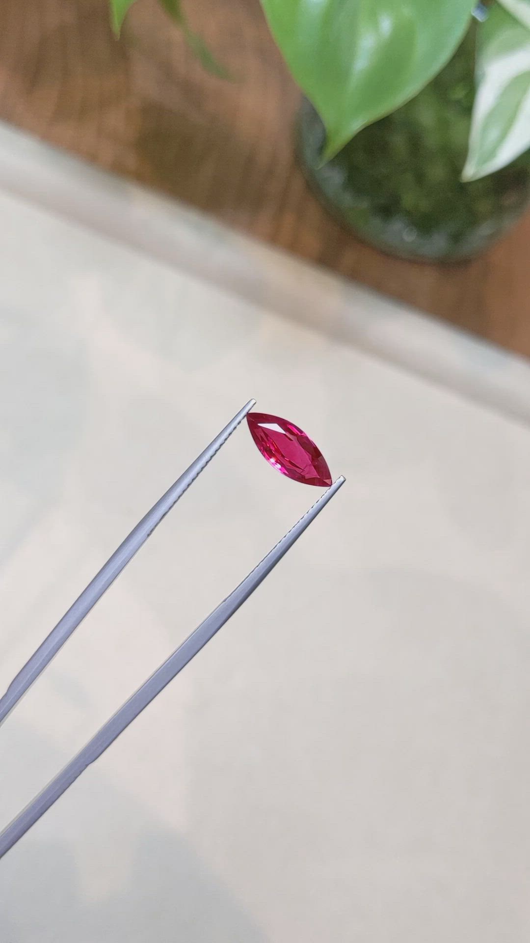 2.46 Ct. Pinkish Red Ruby from Burma (Myanmar) Size Video