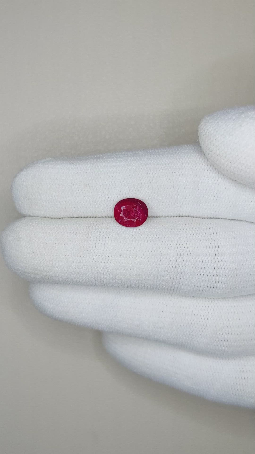 1.23 Ct. Ruby from Burma (Myanmar) Size Video
