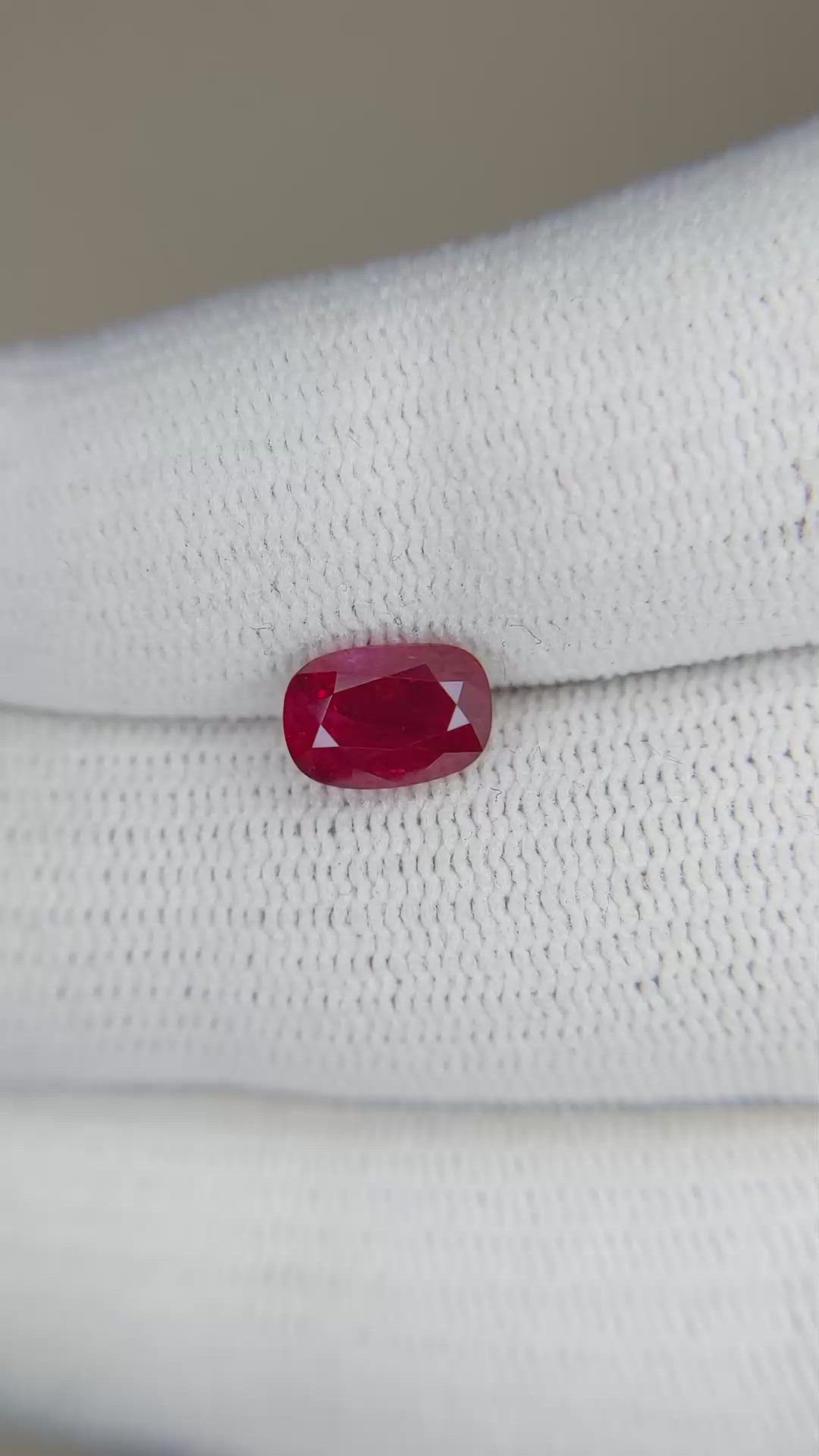 1.79 Ct. Ruby from Burma (Myanmar) Size Video