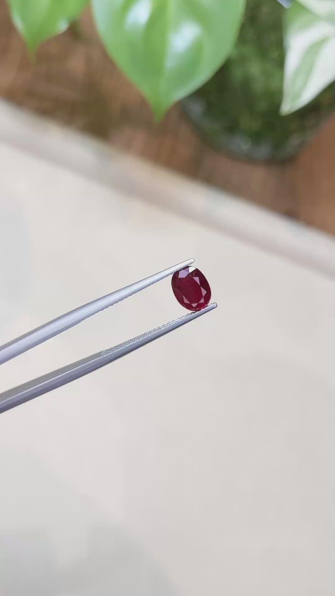 1.30 Ct. Ruby from Thailand Size Video