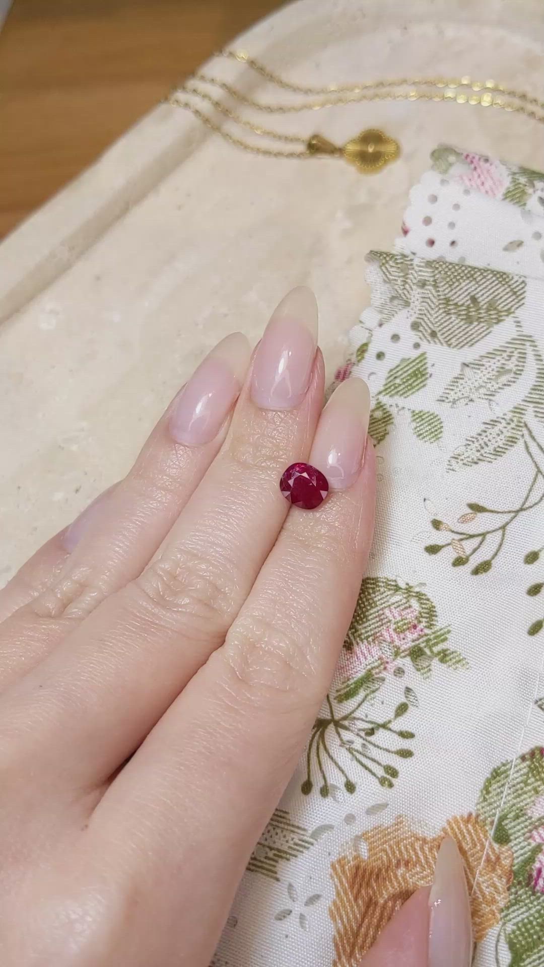 1.86 Ct. Ruby from Thailand Size Video