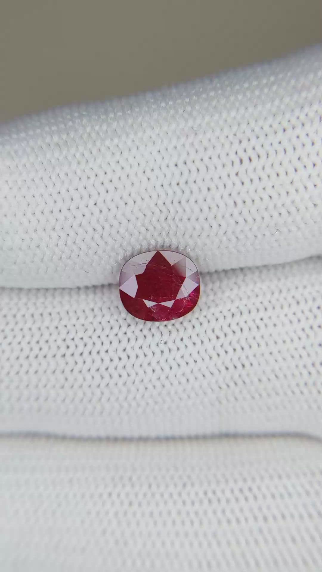 1.86 Ct. Ruby from Thailand Size Video