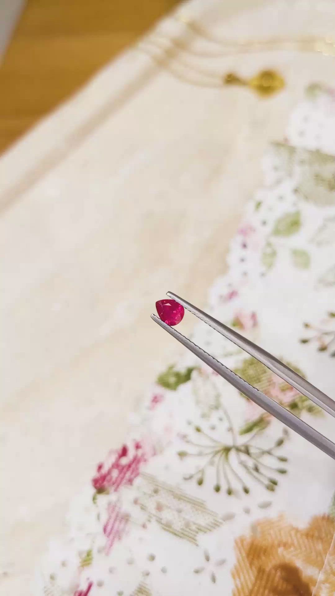 0.44 Ct. Ruby from Burma (Myanmar) Size Video