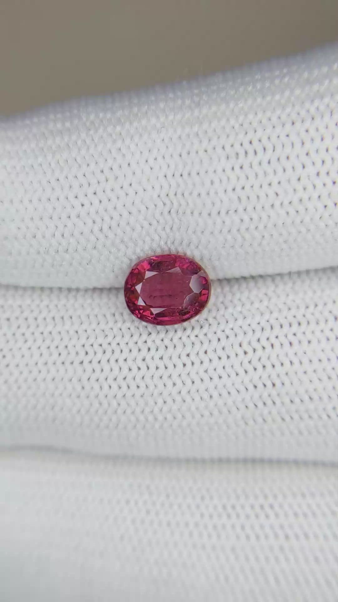 1.68 Ct. Ruby from Mozambique Size Video