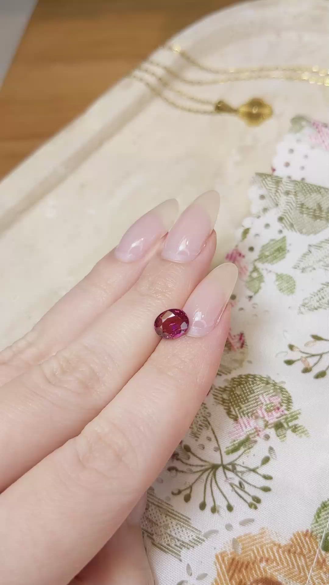 1.68 Ct. Ruby from Mozambique Size Video