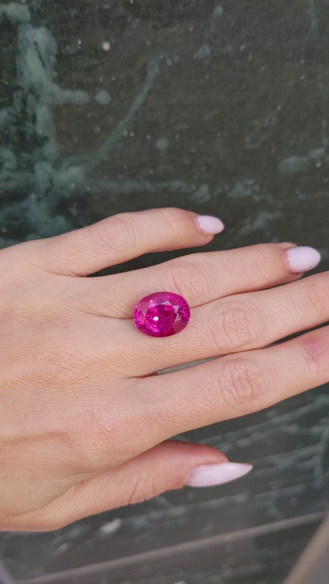 12.46 Ct. Ruby from Burma (Myanmar) Size Video