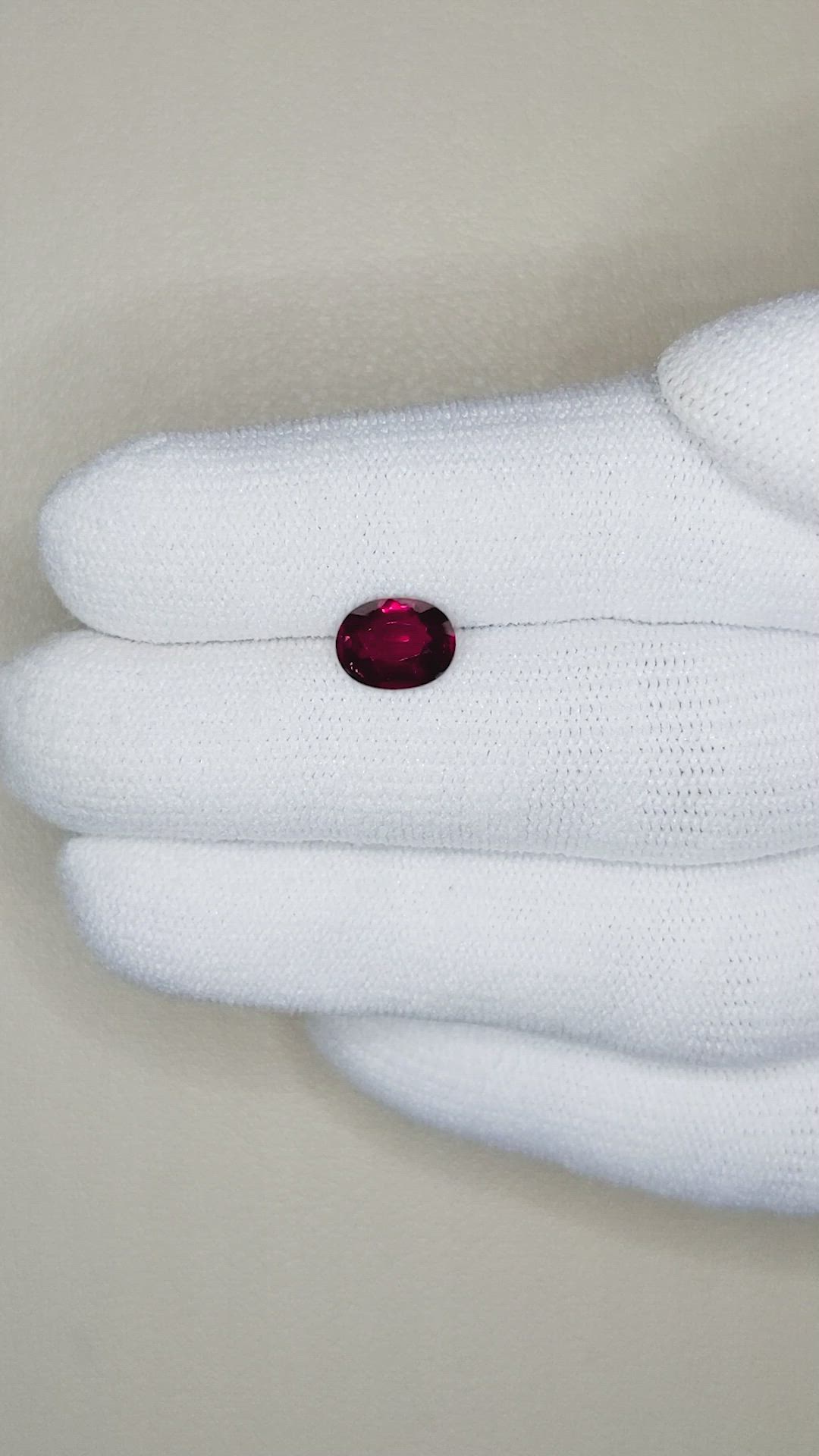 1.67 Ct. Ruby from Mozambique Size Video
