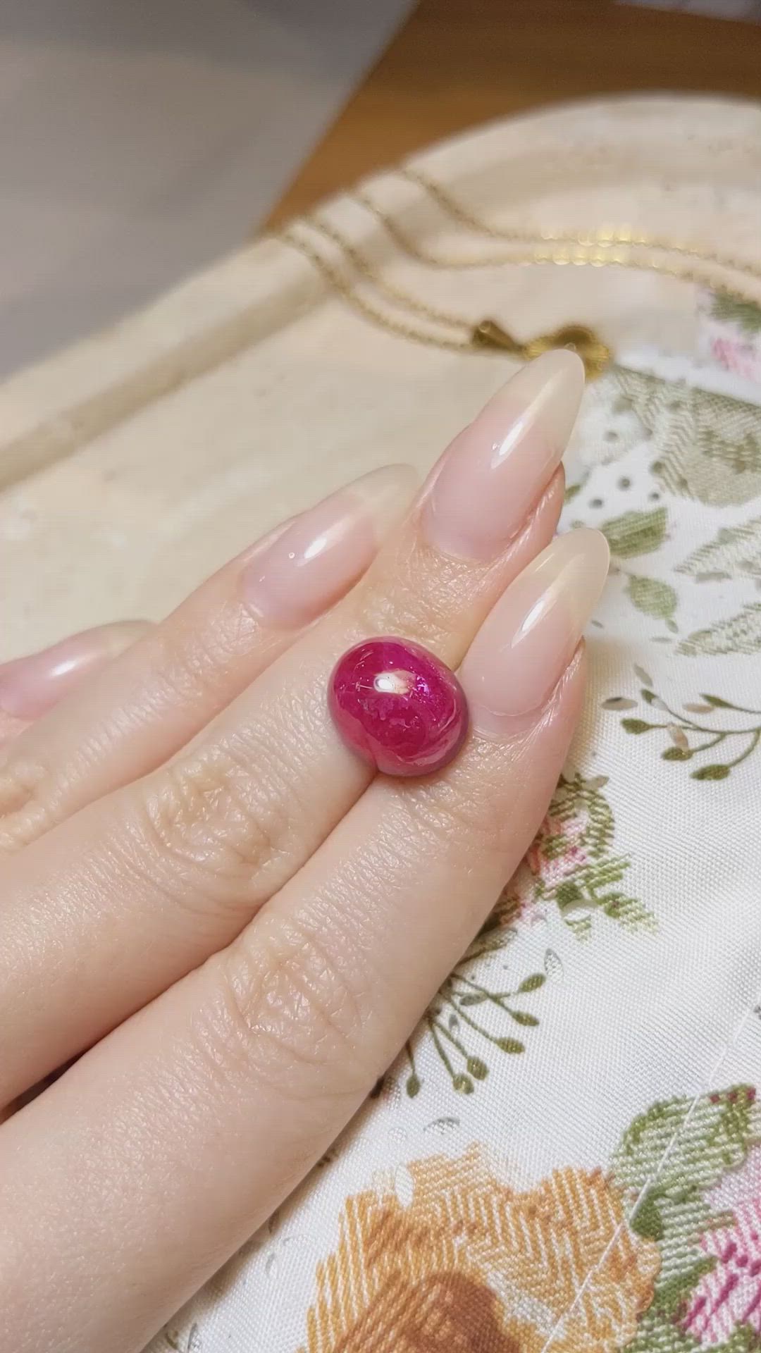 11.86 Ct. Cabochon Ruby from Burma (Myanmar) Size Video