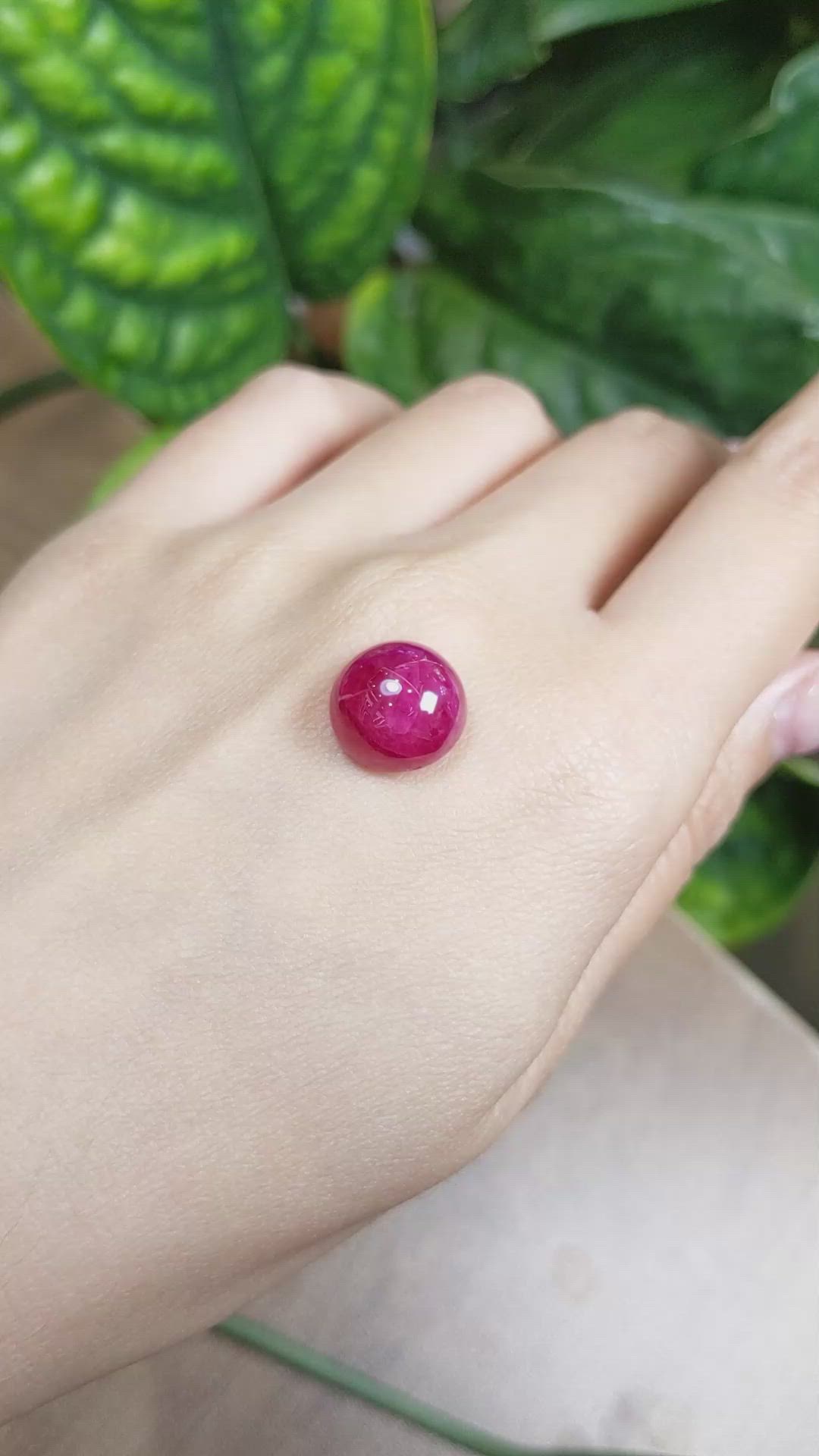 13.15 Ct. Cabochon Ruby from Burma (Myanmar) Size Video