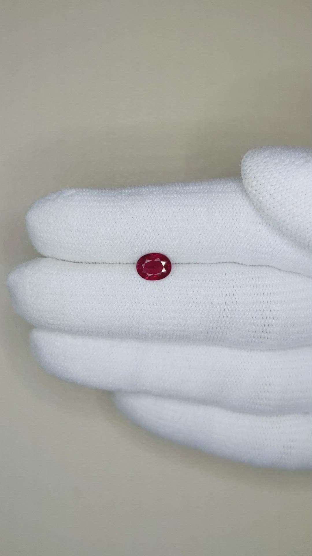 0.70 Ct. Ruby from Burma (Myanmar) Size Video
