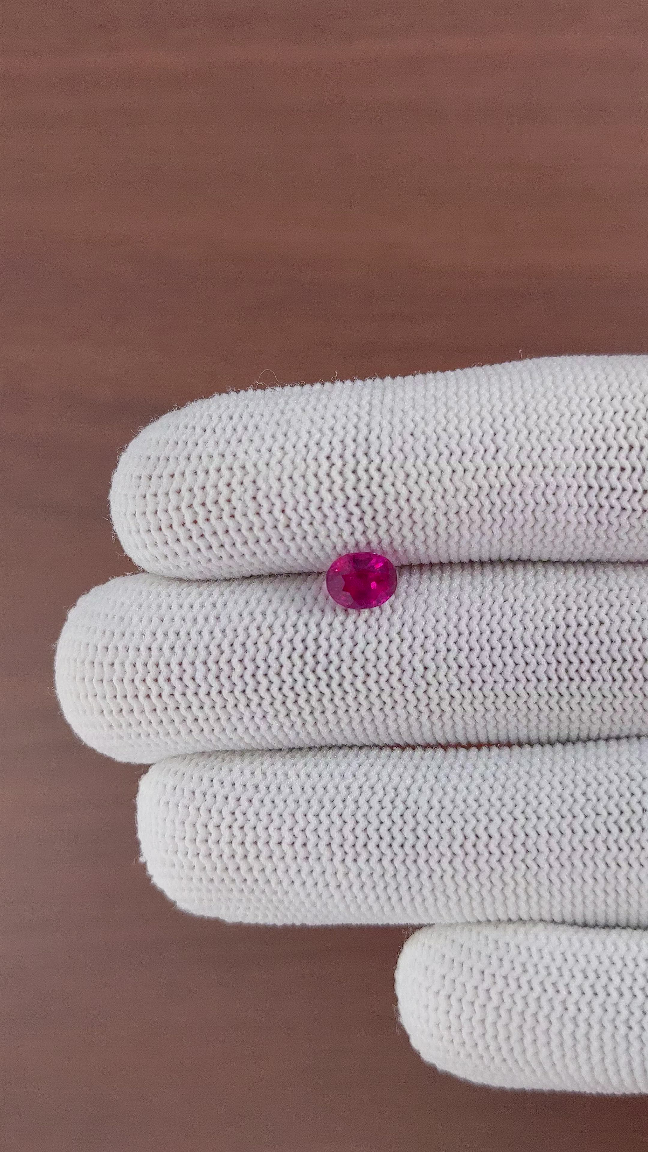1.28 Ct. Ruby from Madagascar Size Video