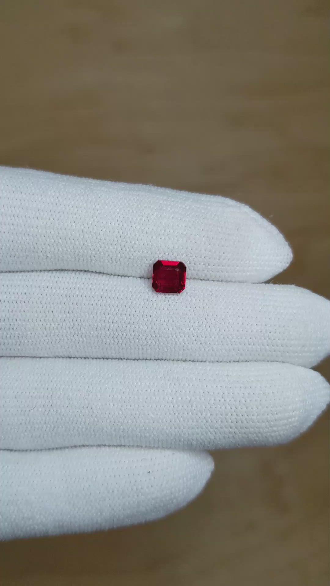 1.12 Ct. Ruby from Mozambique Size Video
