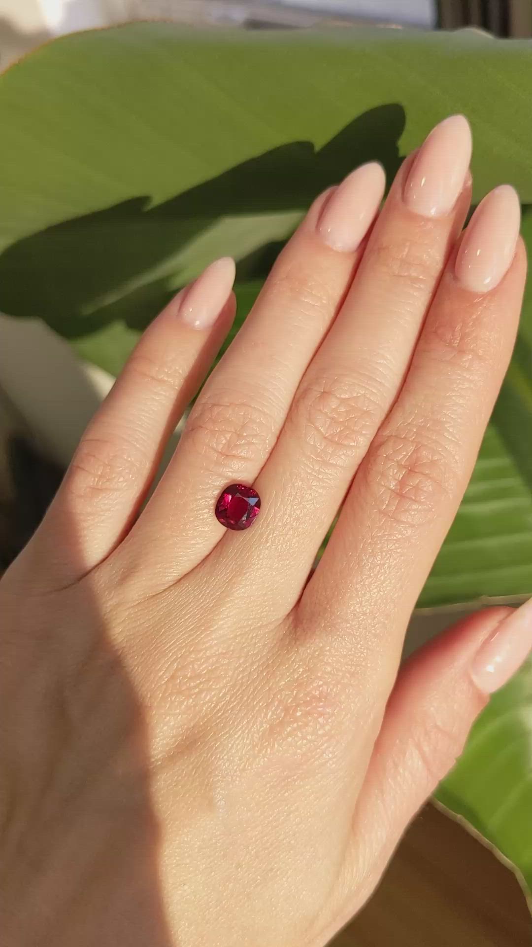 1.38 Ct. Ruby from Mozambique Size Video