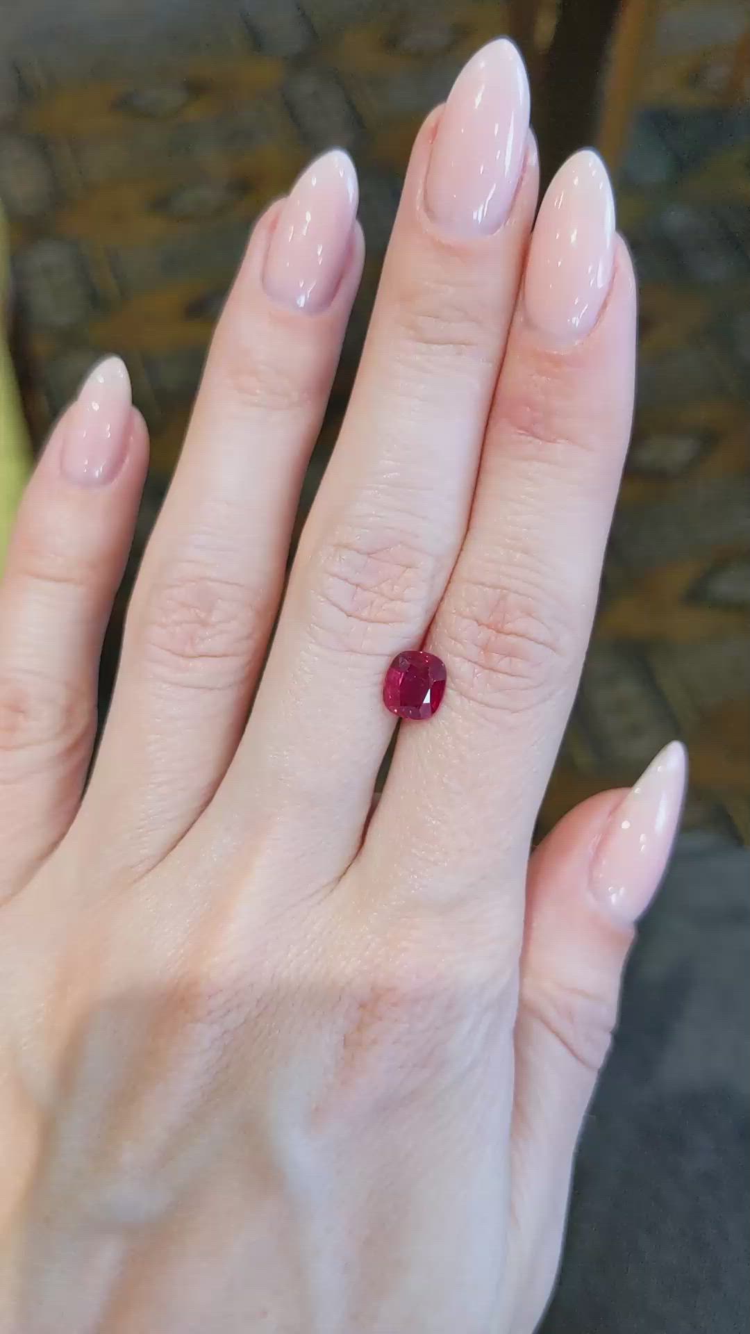 1.56 Ct. Ruby from Mozambique Size Video