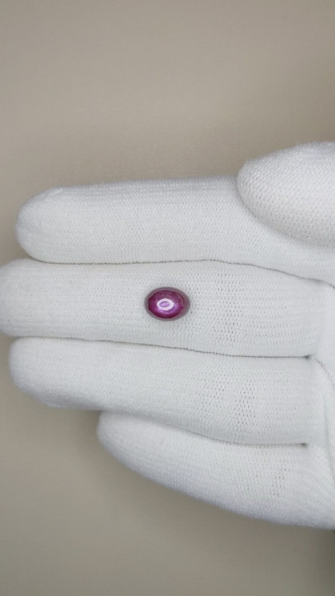 2.71 Ct. Star Ruby from Burma (Myanmar) Size Video