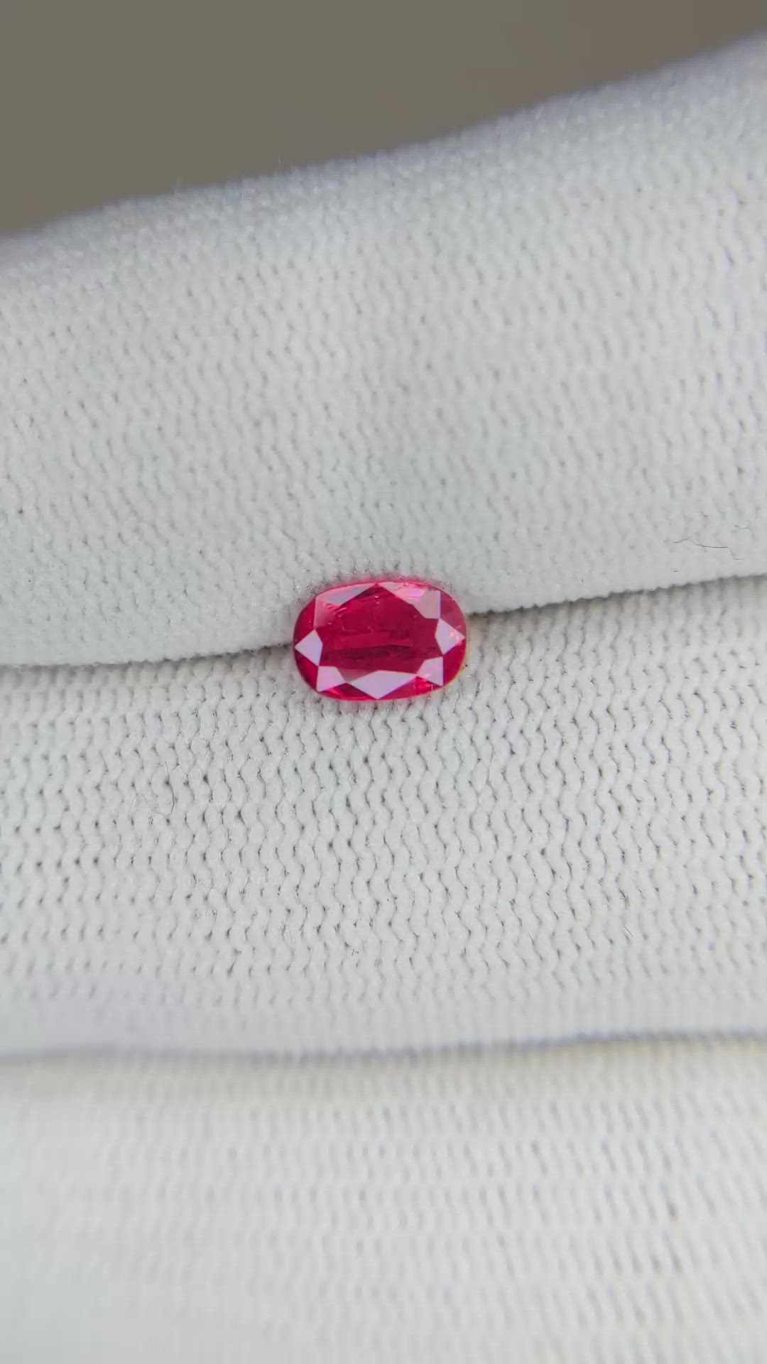 0.80 Ct. Ruby from Thailand Size Video