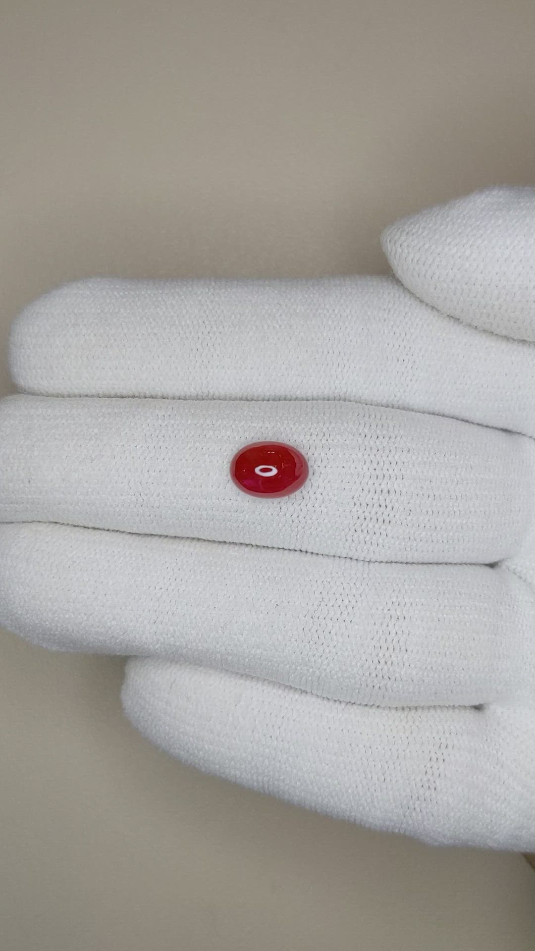 1.74 Ct. Cabochon Ruby from Mozambique Size Video