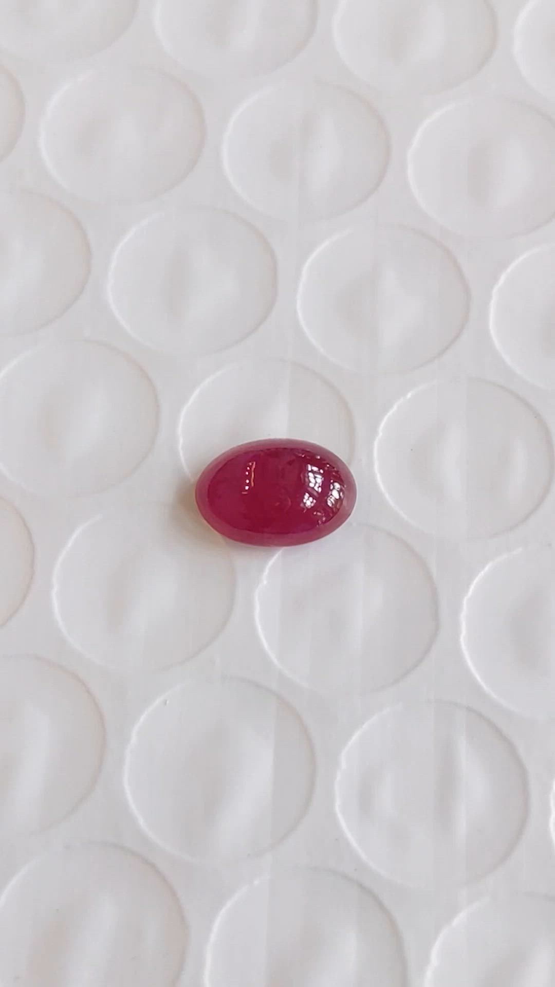 1.74 Ct. Cabochon Ruby from Mozambique Size Video