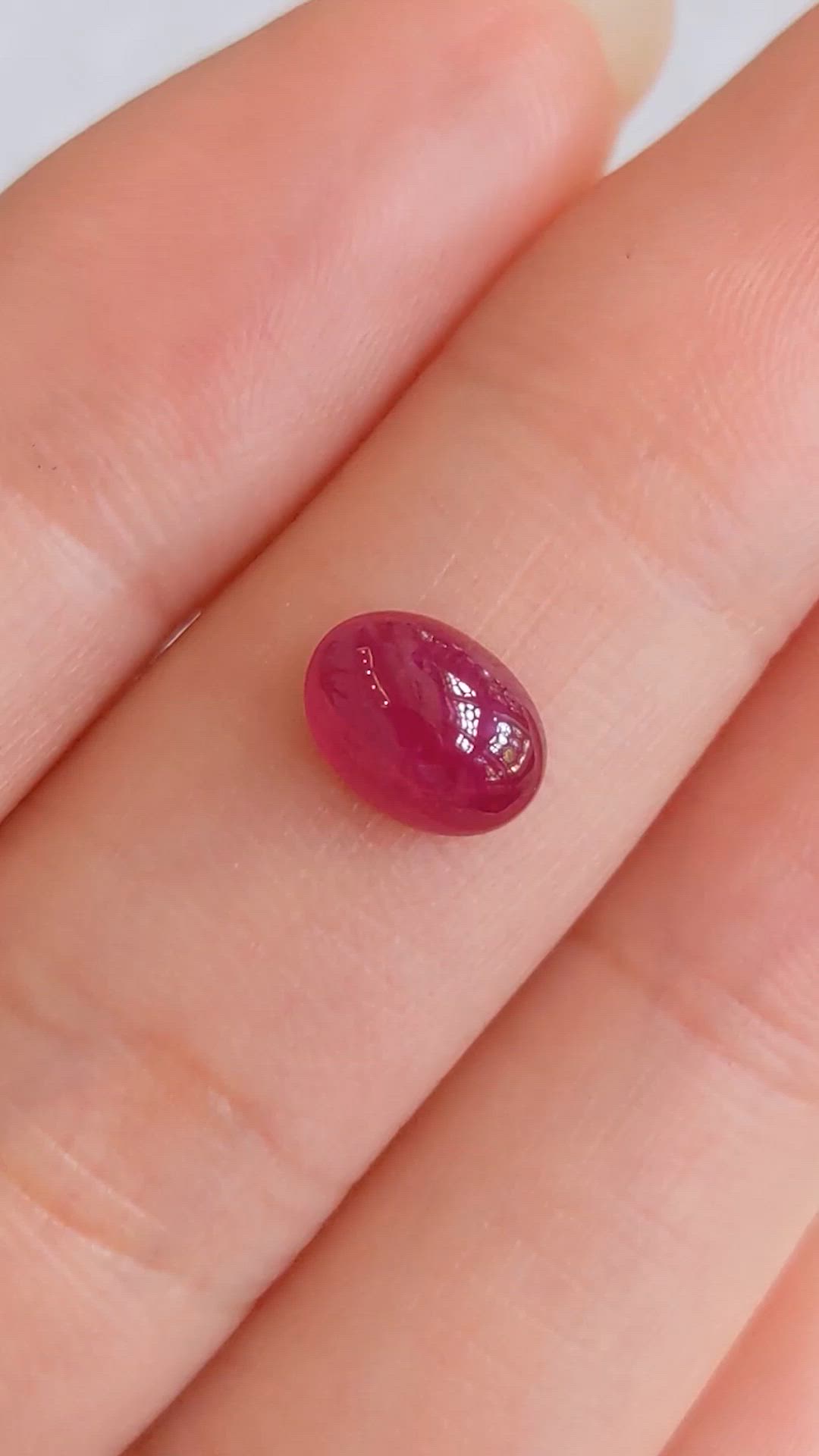 1.74 Ct. Cabochon Ruby from Mozambique Size Video