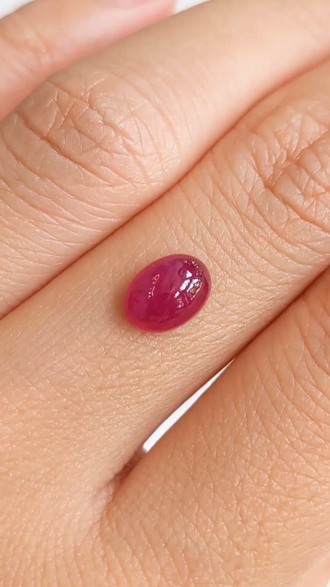 1.74 Ct. Cabochon Ruby from Mozambique Size Video