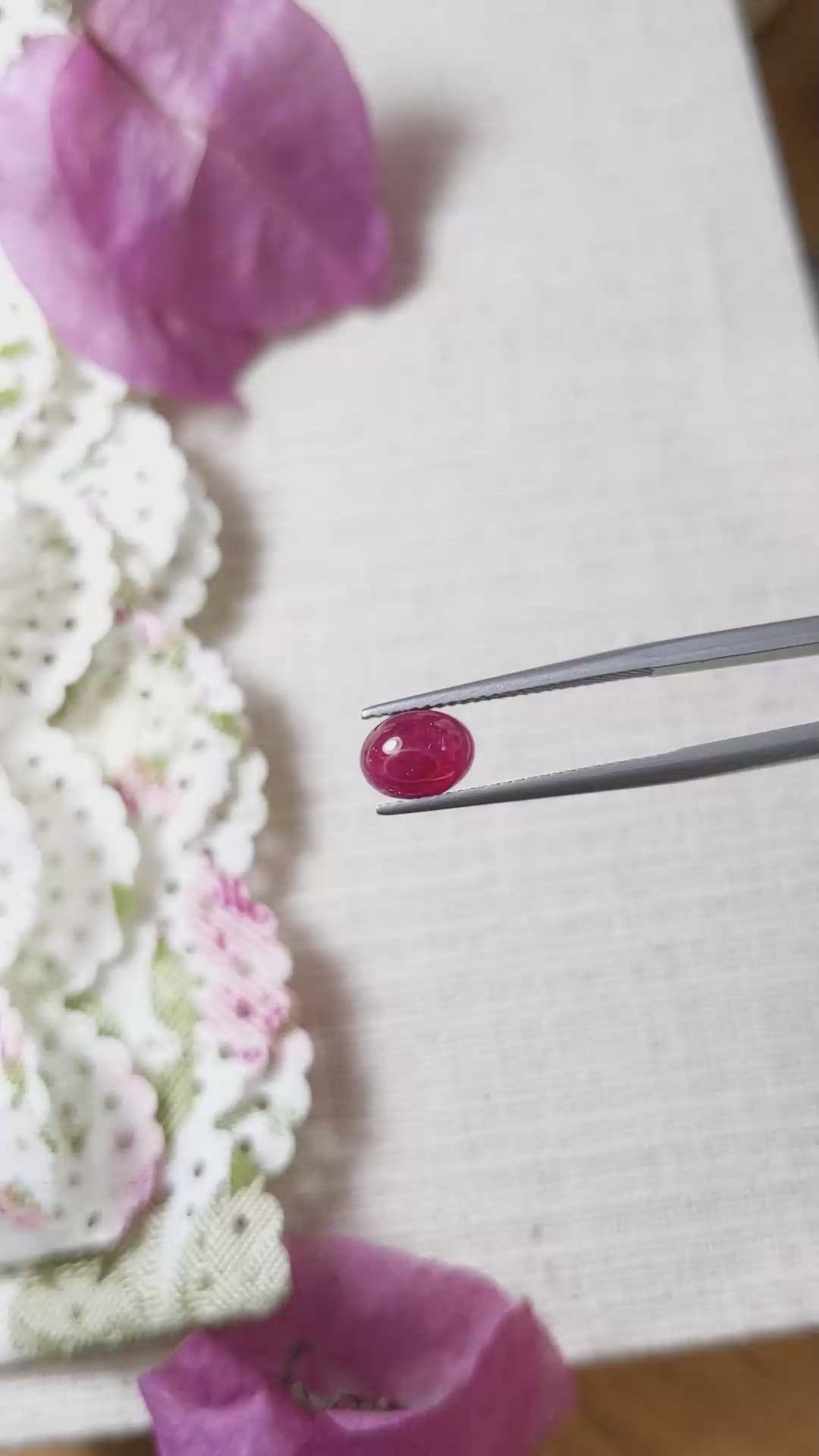 2.14 Ct. Cabochon Ruby from Mozambique Size Video