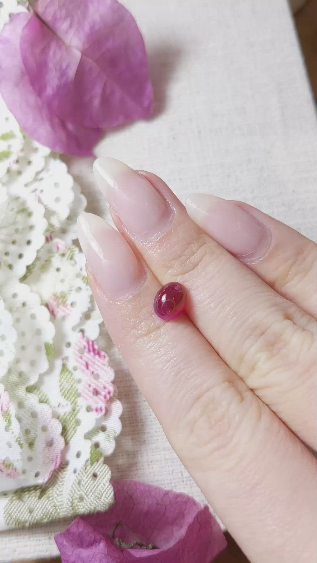 2.14 Ct. Cabochon Ruby from Mozambique Size Video