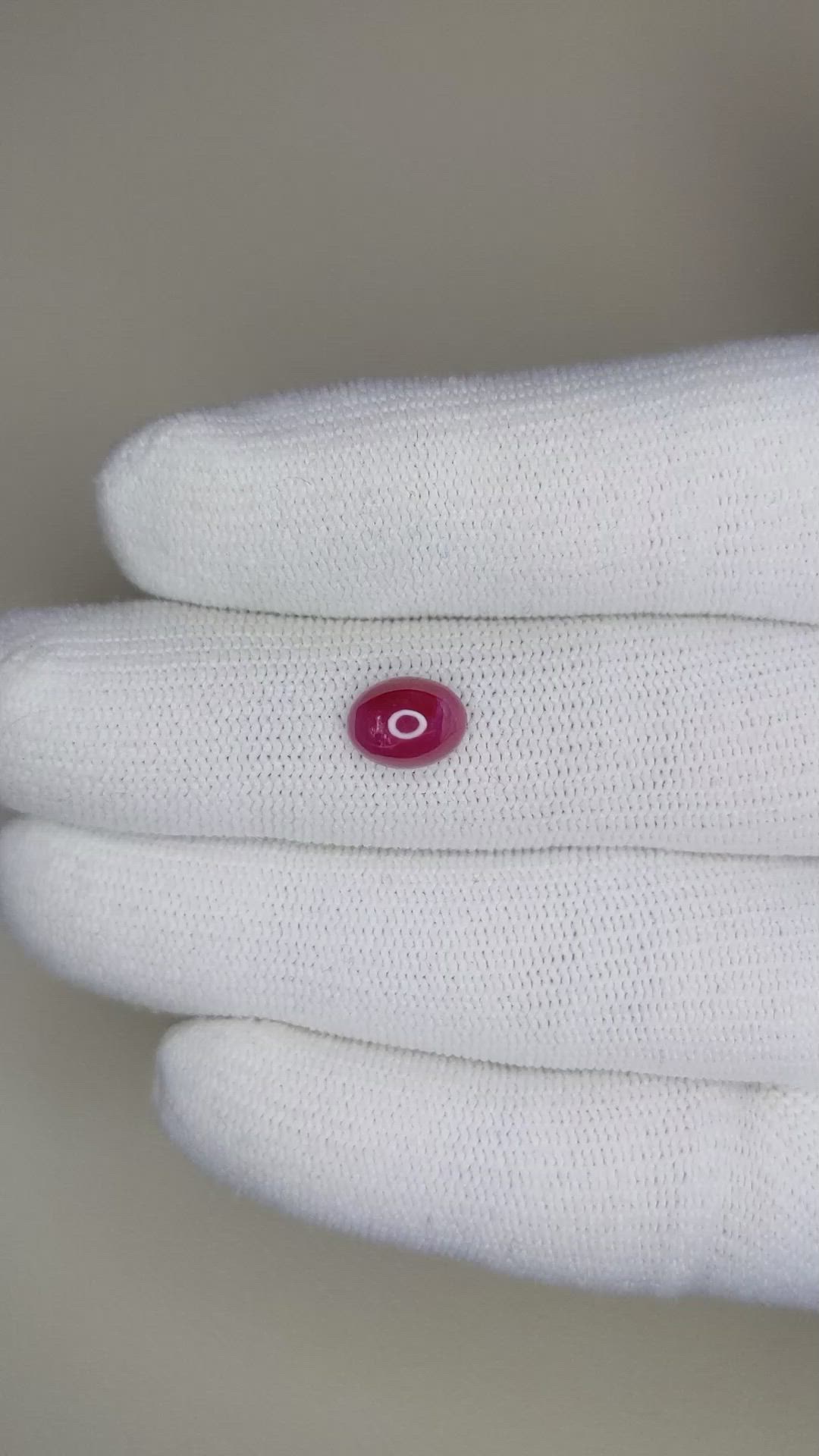 2.14 Ct. Cabochon Ruby from Mozambique Size Video