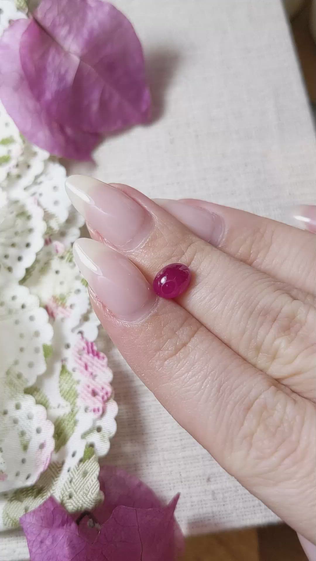 1.75 Ct. Cabochon Ruby from Mozambique Size Video