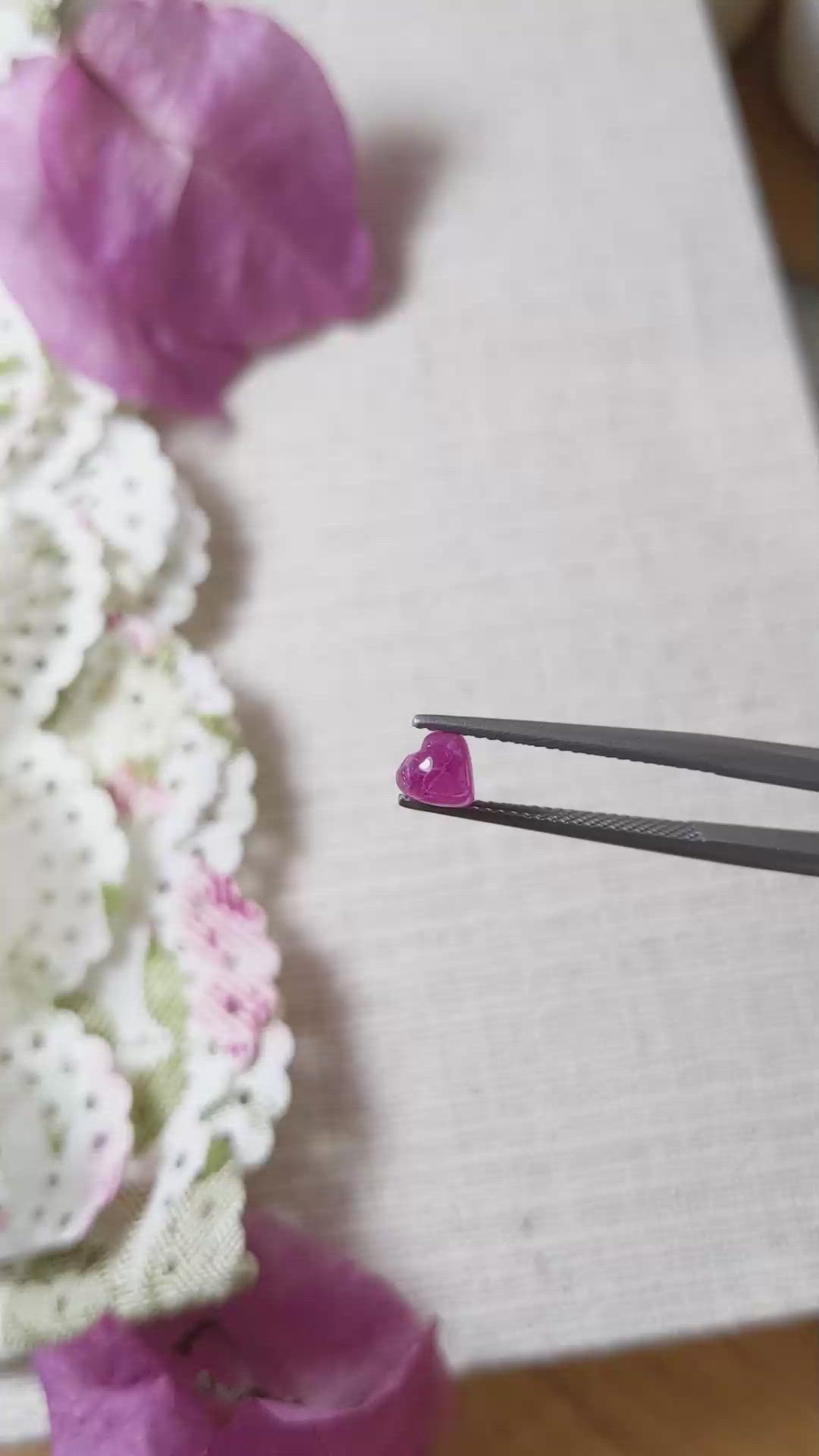 0.98 Ct. Cabochon Ruby from Mozambique Size Video