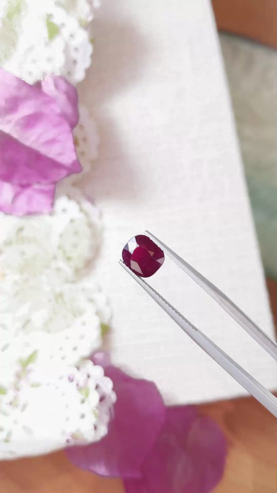 2.29 Ct. Ruby from Mozambique Size Video