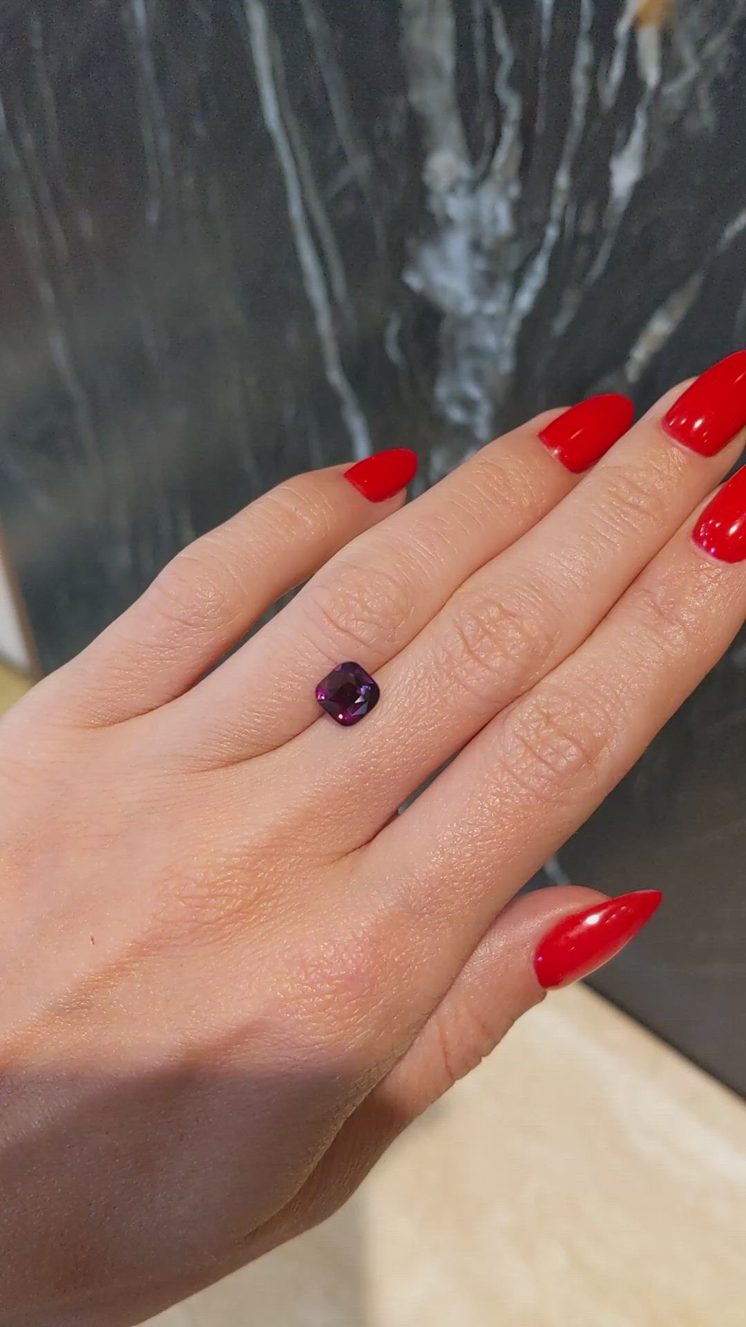 2.02 Ct. Purplish Red Ruby from Madagascar Size Video