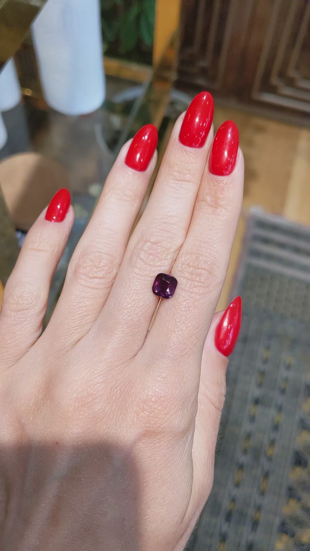 2.02 Ct. Purplish Red Ruby from Madagascar Size Video