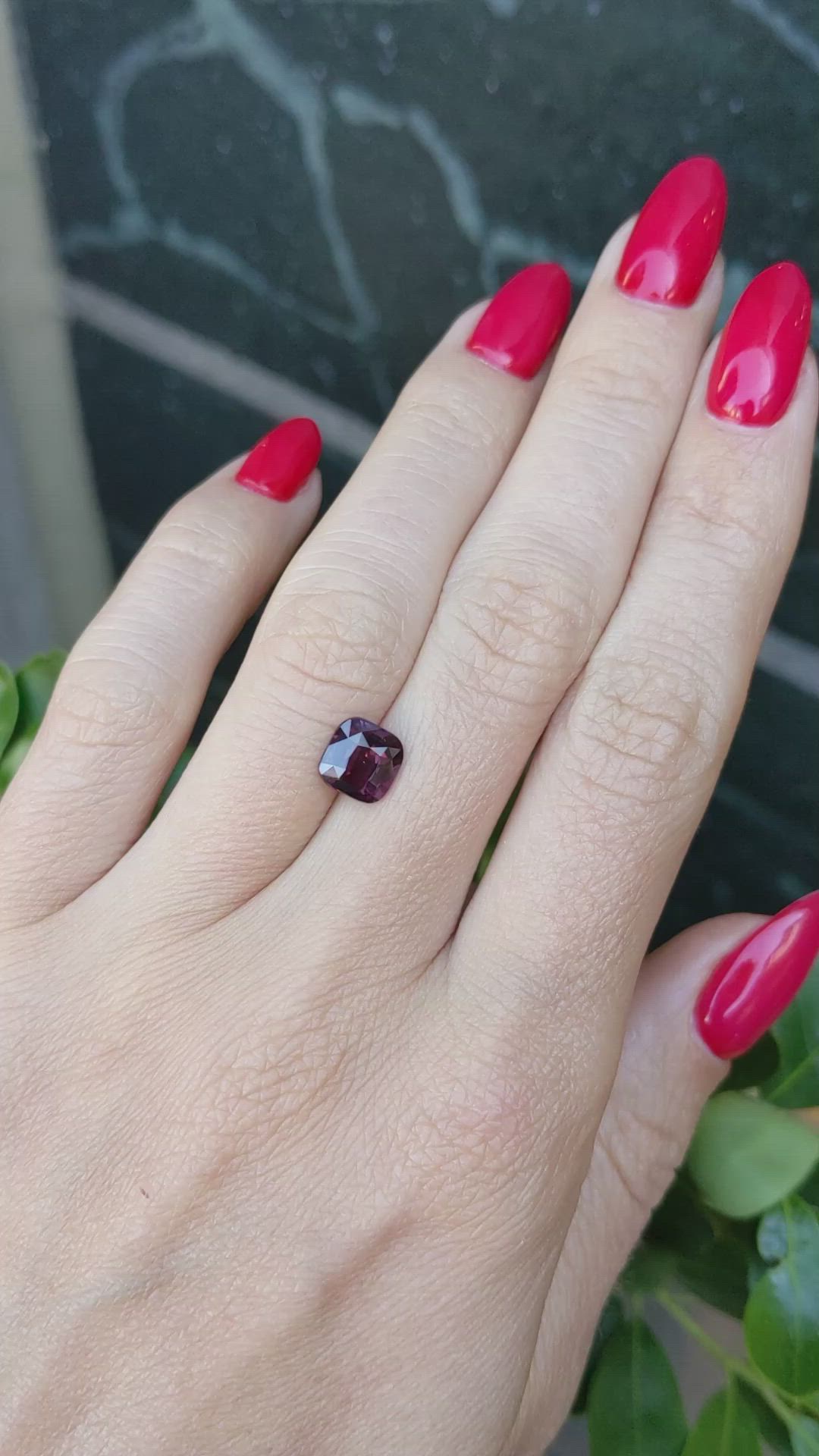 2.02 Ct. Purplish Red Ruby from Madagascar Size Video