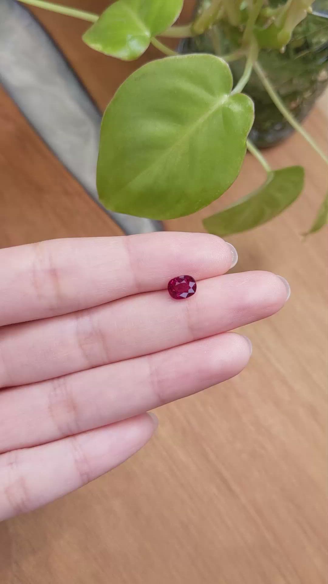 1.54 Ct. Ruby from Thailand Size Video