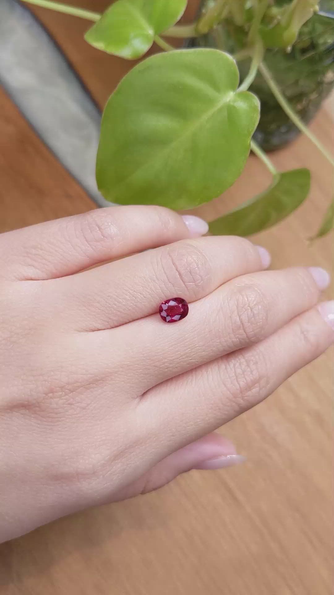 1.54 Ct. Ruby from Thailand Size Video