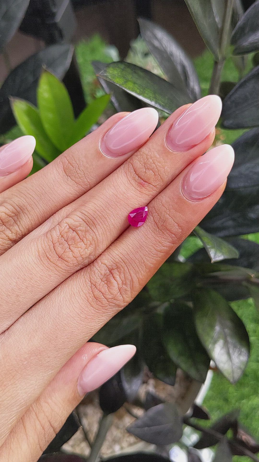 0.74 Ct. Ruby from Ceylon (Sri Lanka) Size Video