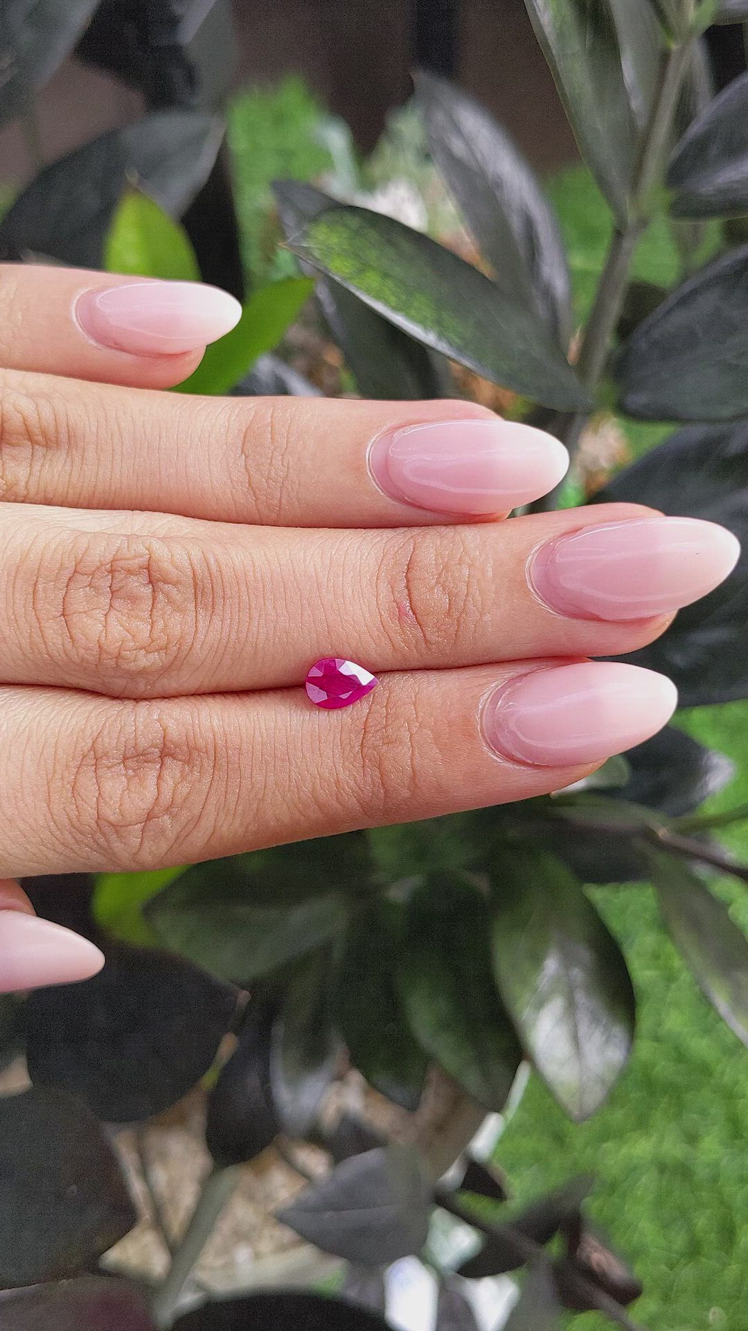 0.74 Ct. Ruby from Ceylon (Sri Lanka) Size Video