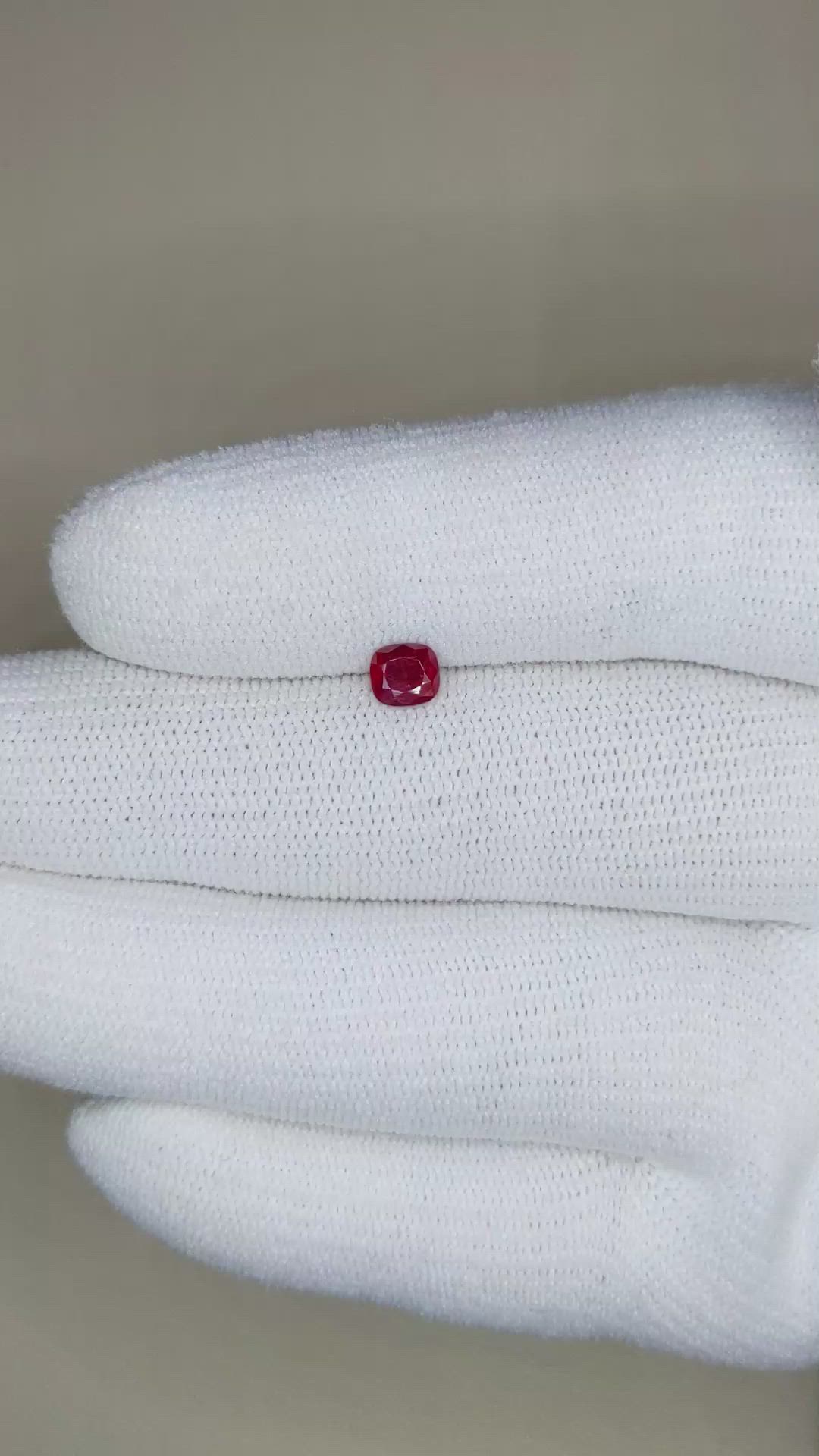 0.58 Ct. Ruby from Burma (Myanmar) Size Video