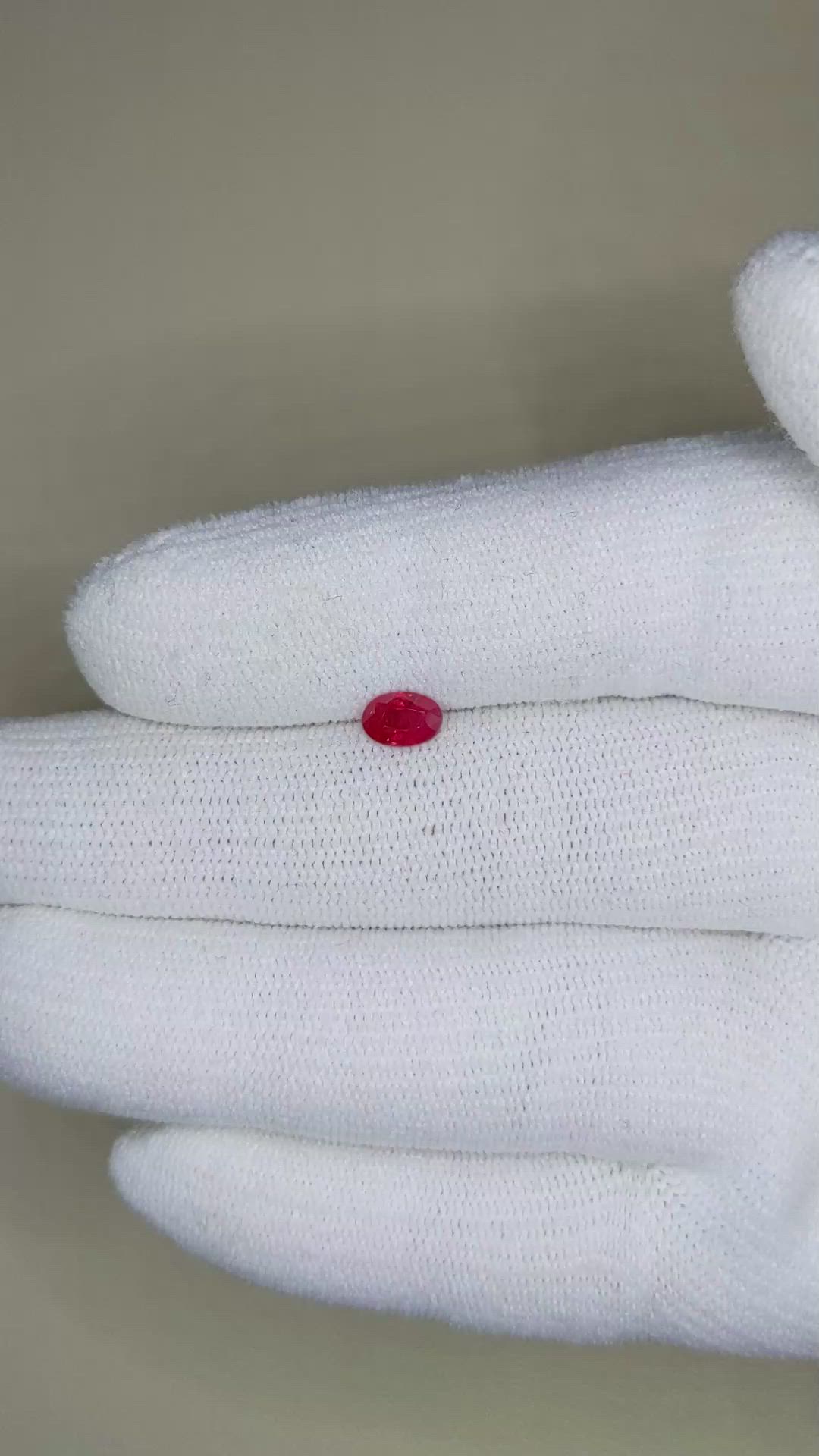 0.58 Ct. Ruby from Burma (Myanmar) Size Video