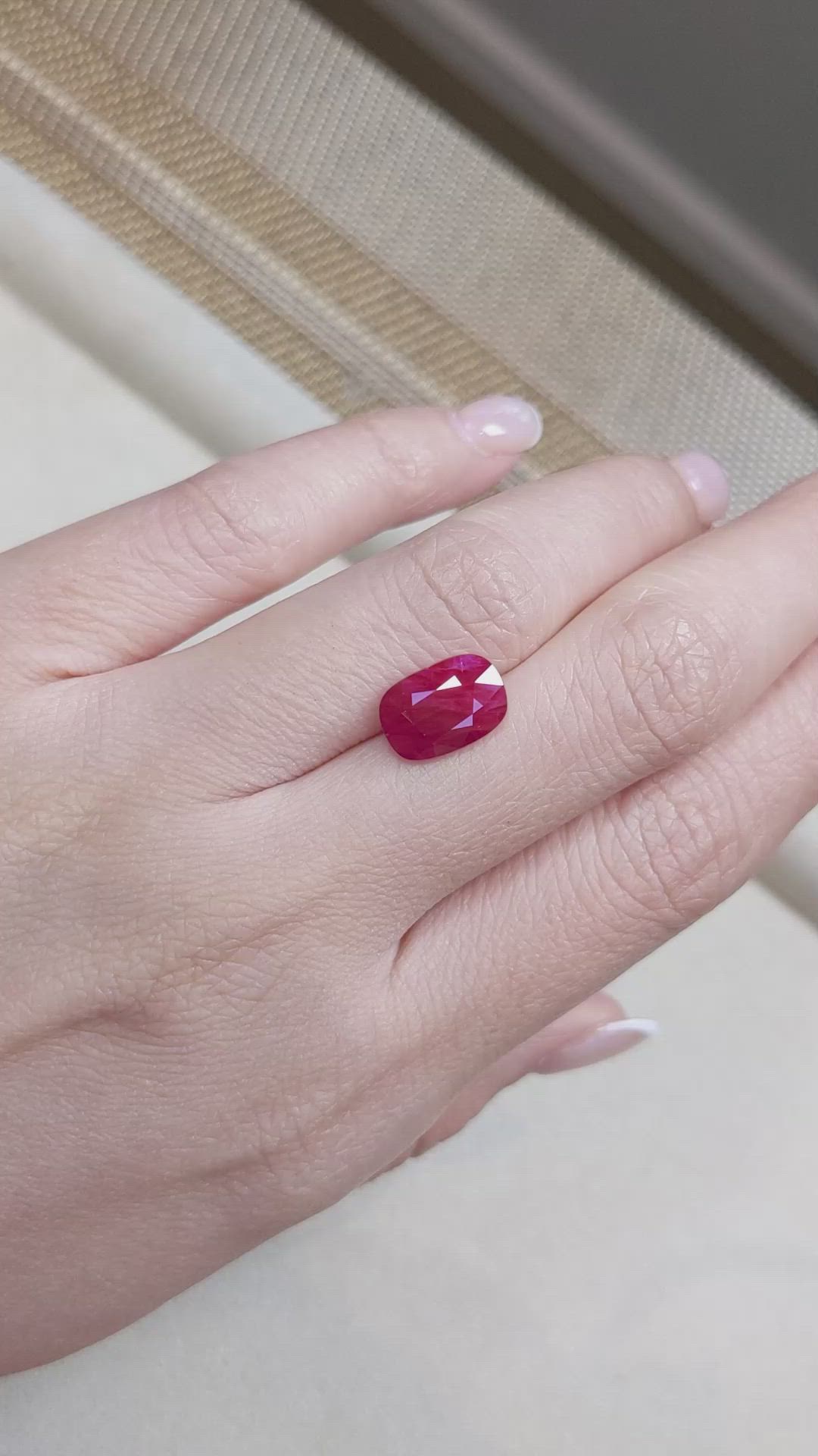 4.14 Ct. Ruby from Burma (Myanmar) Size Video