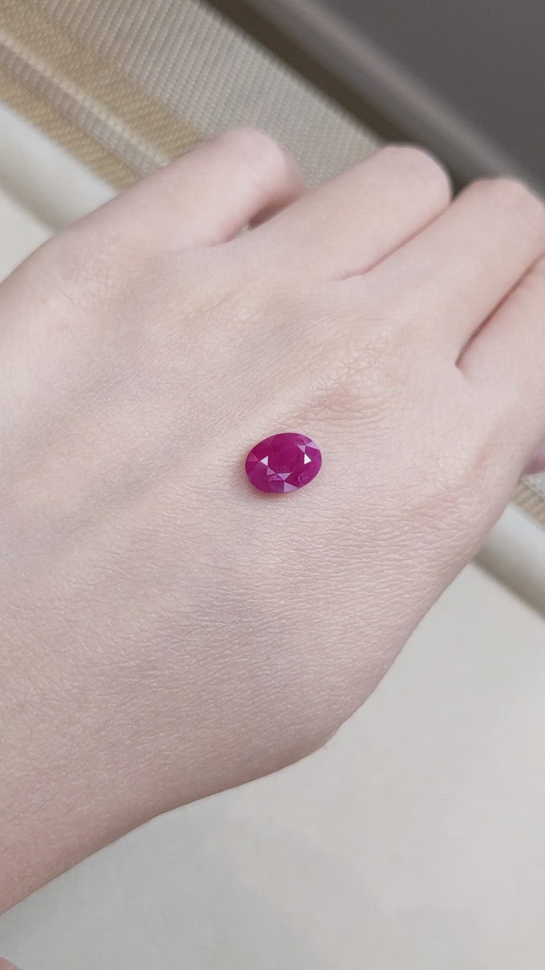 2.08 Ct. Ruby from Burma (Myanmar) Size Video