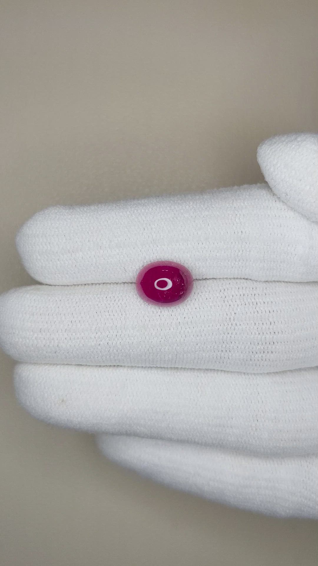 3.61 Ct. Cabochon Ruby from Thailand Size Video