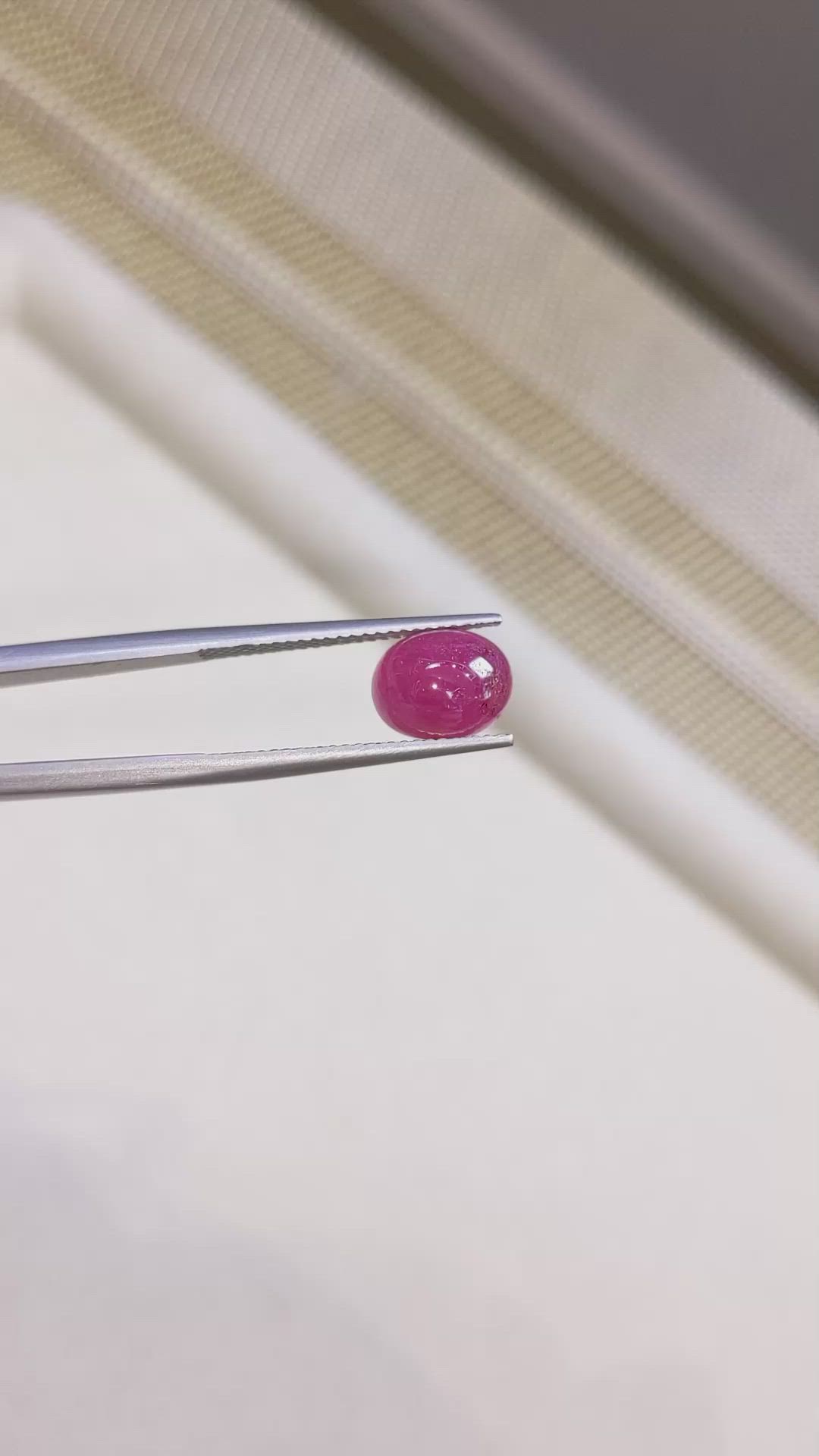 3.61 Ct. Cabochon Ruby from Thailand Size Video