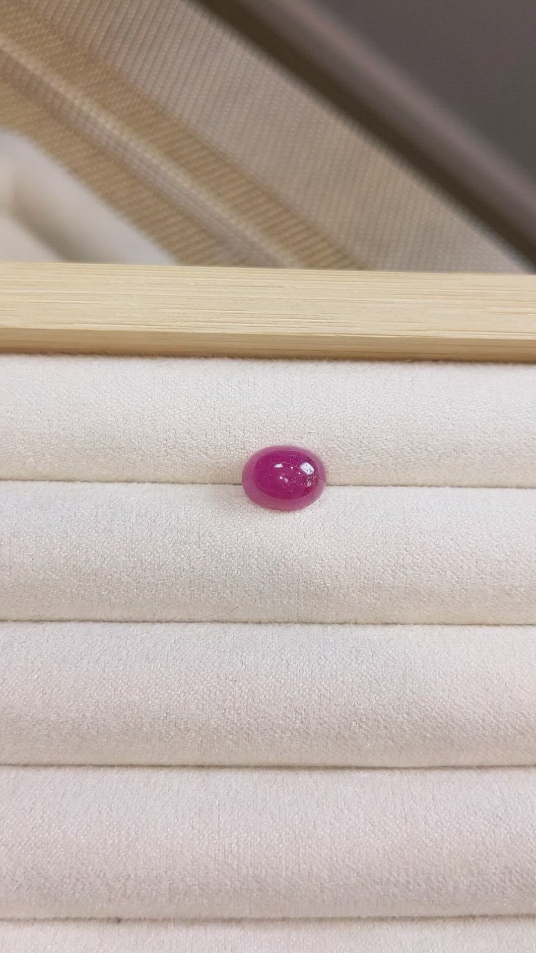 3.61 Ct. Cabochon Ruby from Thailand Size Video
